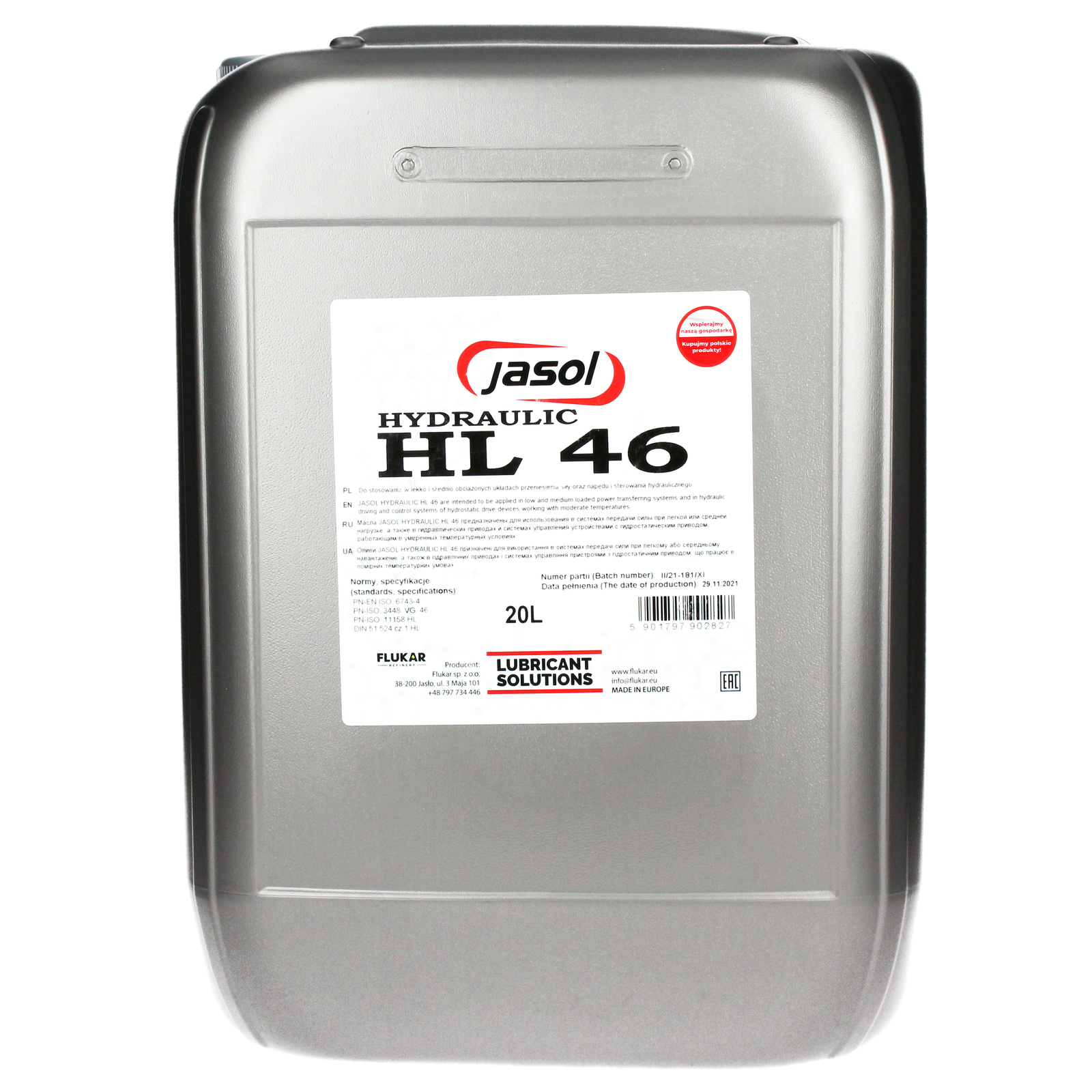 JASOL HL 46 hydraulic oil - 20L