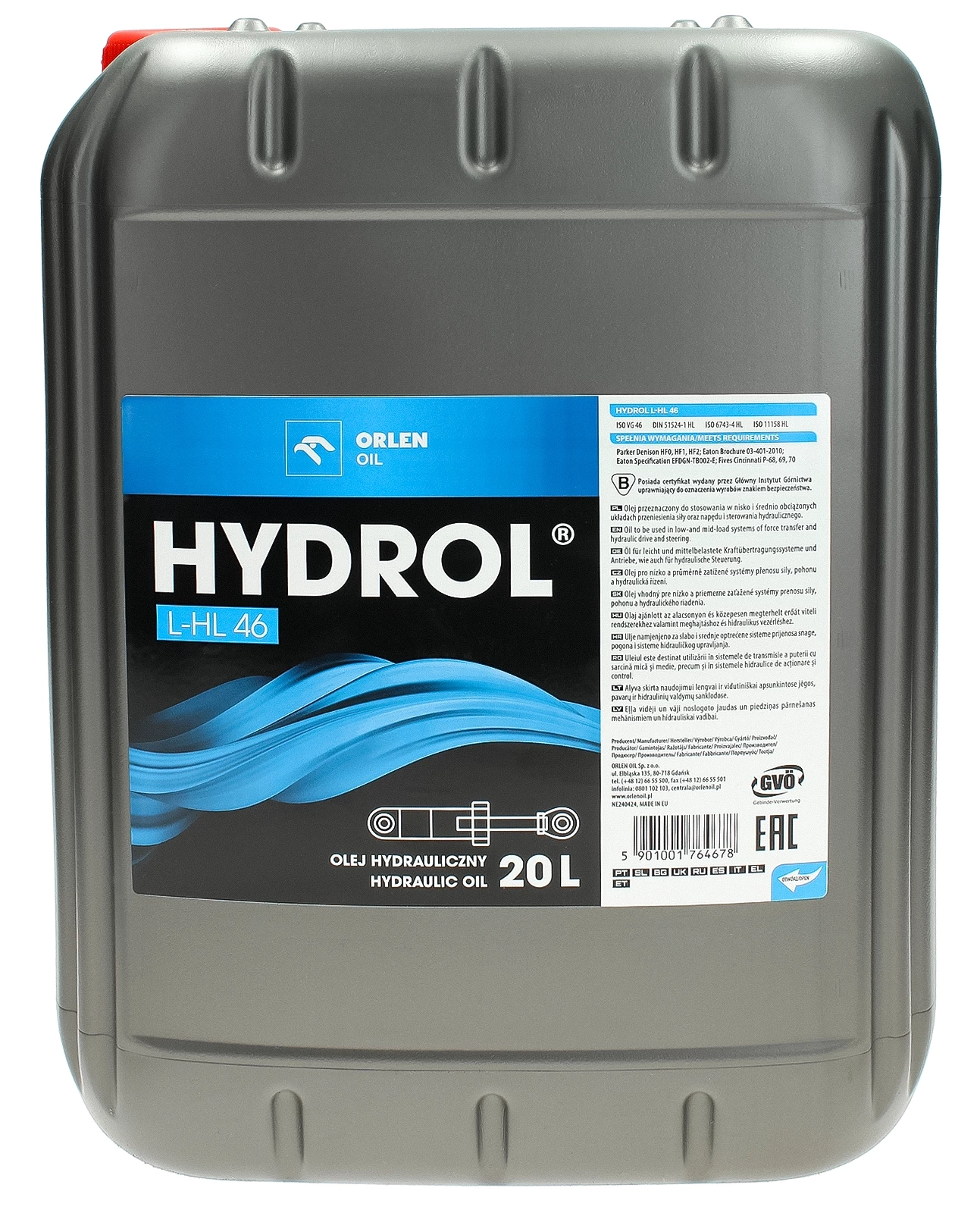 Orlen HYDROL L-HL 46 hydraulic oil - 20L